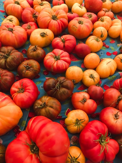 Red and orange tomato
